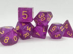 Time Walker | Purple w/Gold Glitter 7-Dice Set RPG Dice Set - 