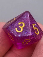 Time Walker | Purple w/Gold Glitter 7-Dice Set RPG Dice Set - 