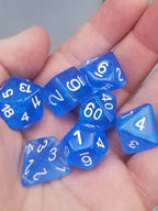 Time Walker | Blue w/White Glitter 7-Dice Set RPG Dice Set - 