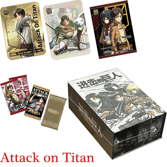 2024 Anime Attack On Titan Eren Jaeger Mikasa Collection Cards Kids Birthday Gift Game Cards Table Toys For Family Christmas