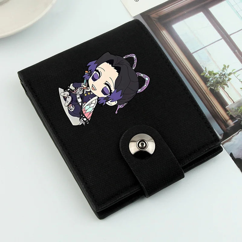 2024 Demon Slayer Anime Men Wallets Short Wallets Card Holder Simple Male Purse Coin Pocket Men Money Clips Causal Men Purses