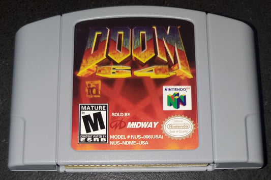 Doom 64 Nintendo 64 N64 Video Game Cartridge