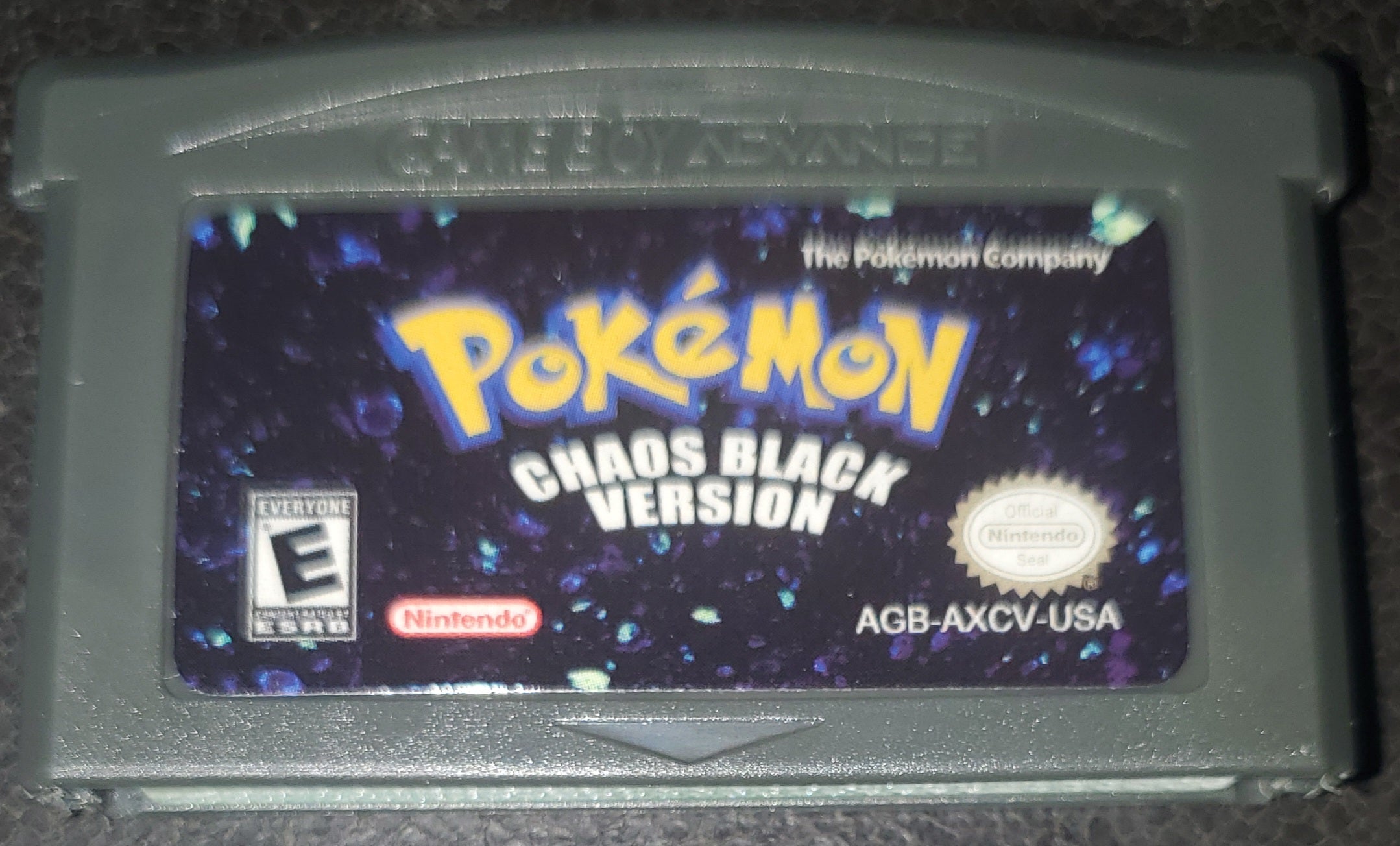 Pokemon Chaos Black GBA ROM Hack Video Game Custom Gameboy Advance