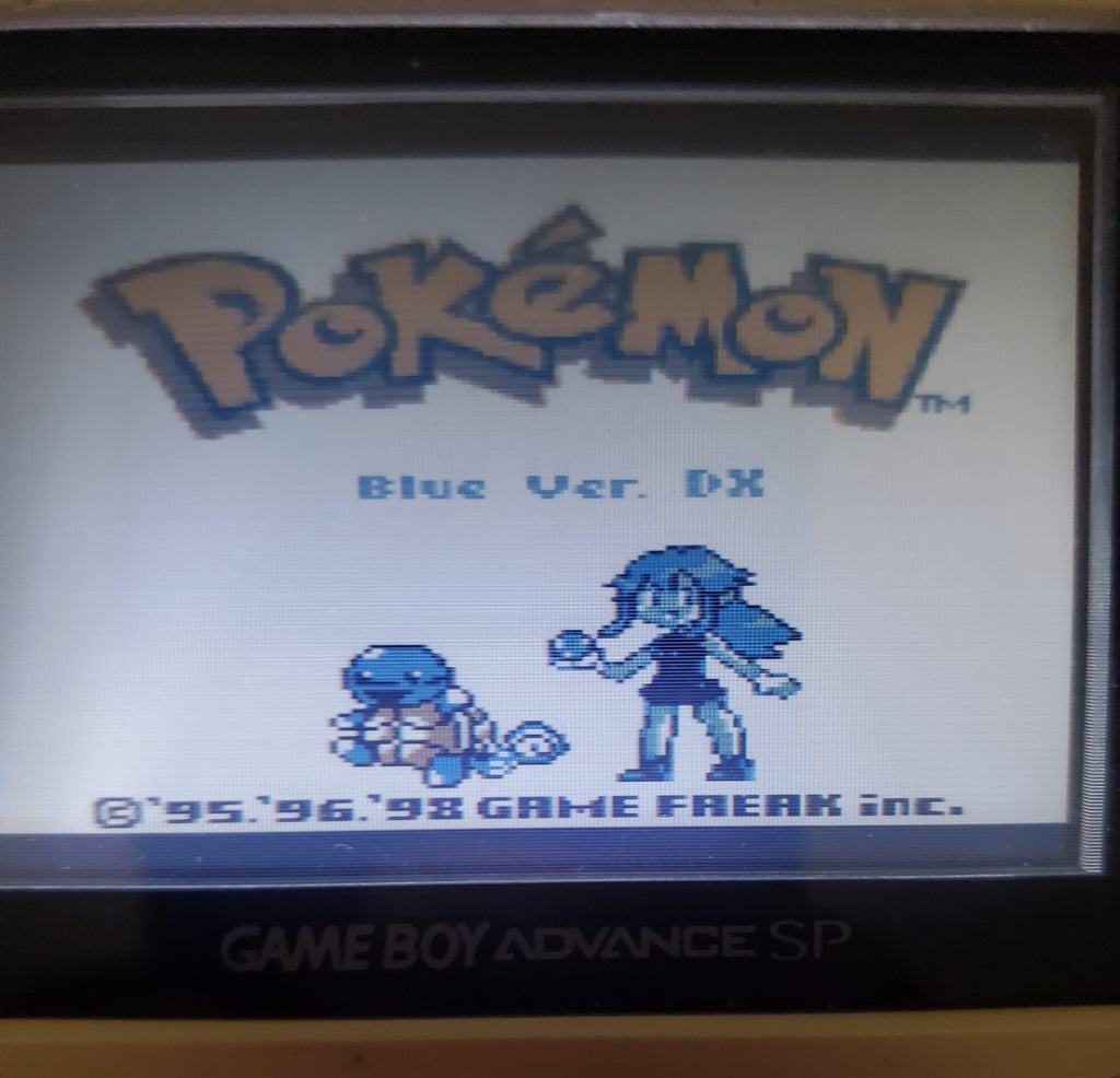 Pokemon Blue DX GBC Video Game Cartridge Gameboy Color ROM Hack