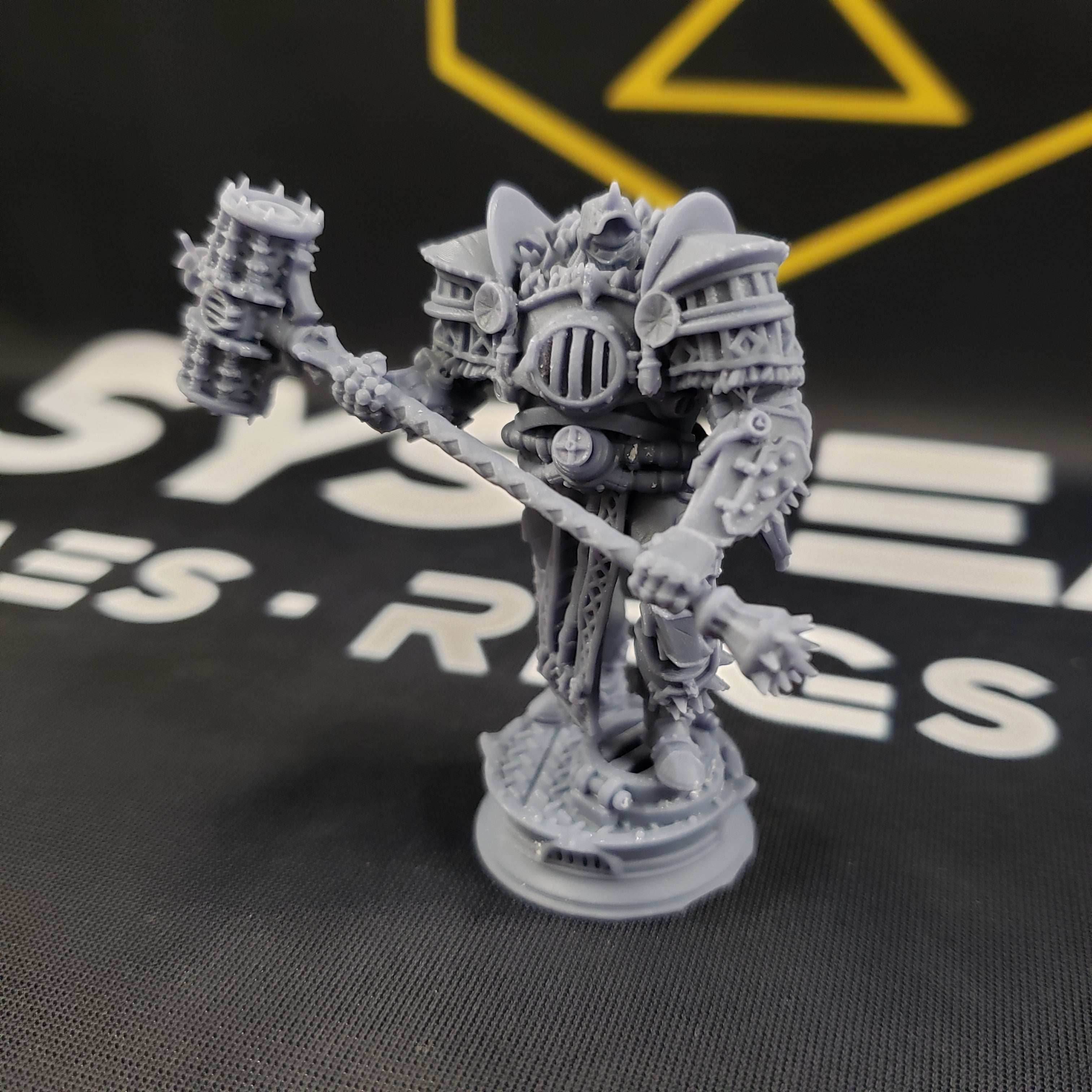 Hadrian, the Iron Colossal (Male Warforged Barbarian) - 32mm Scale