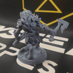 Gobor Warrior - Sculpt C (Male Capra Fighter) - With Helmet / Axe / Axe
