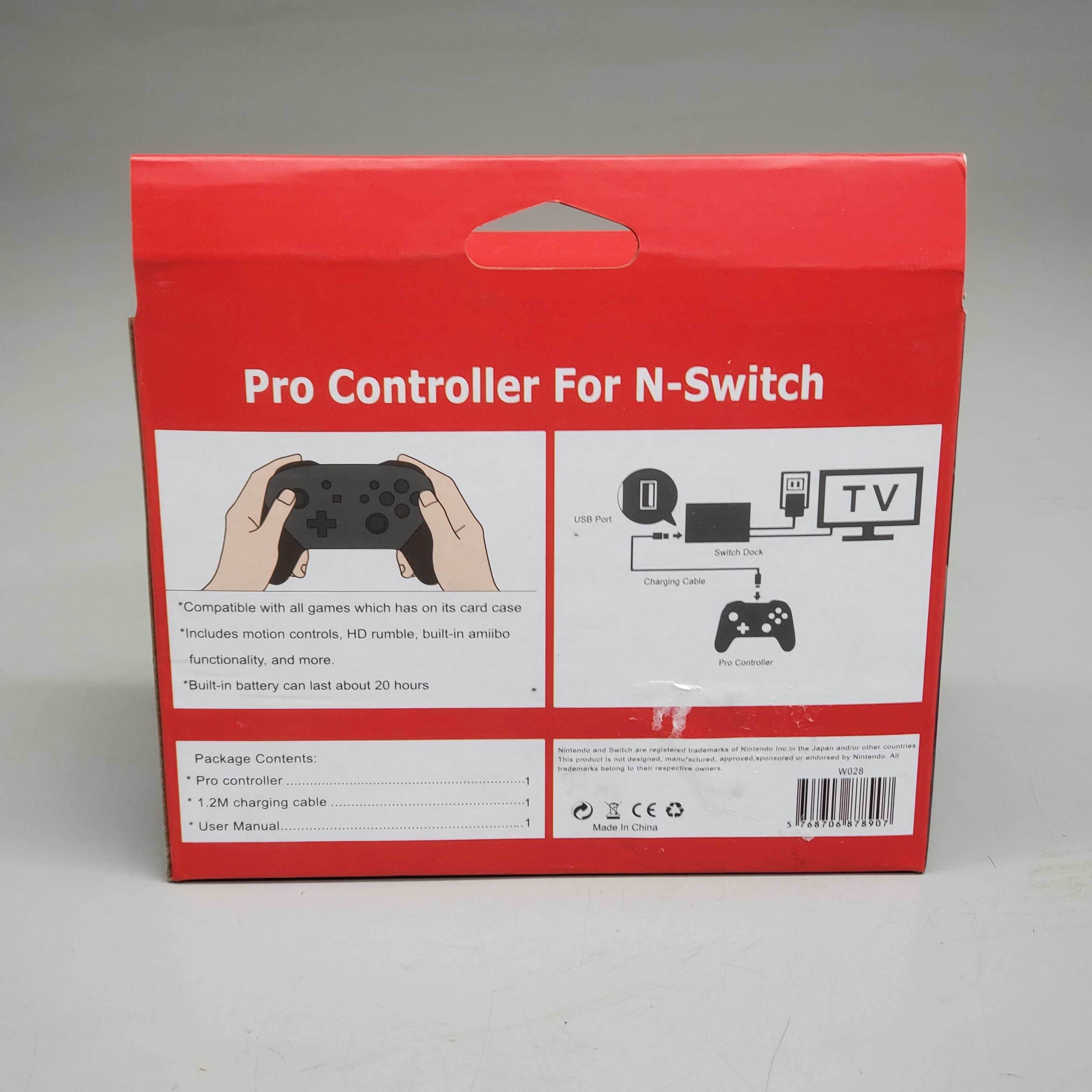 HARGA Pro Controller for Nintendo Switch Wireless & Rechargeable W028 - 