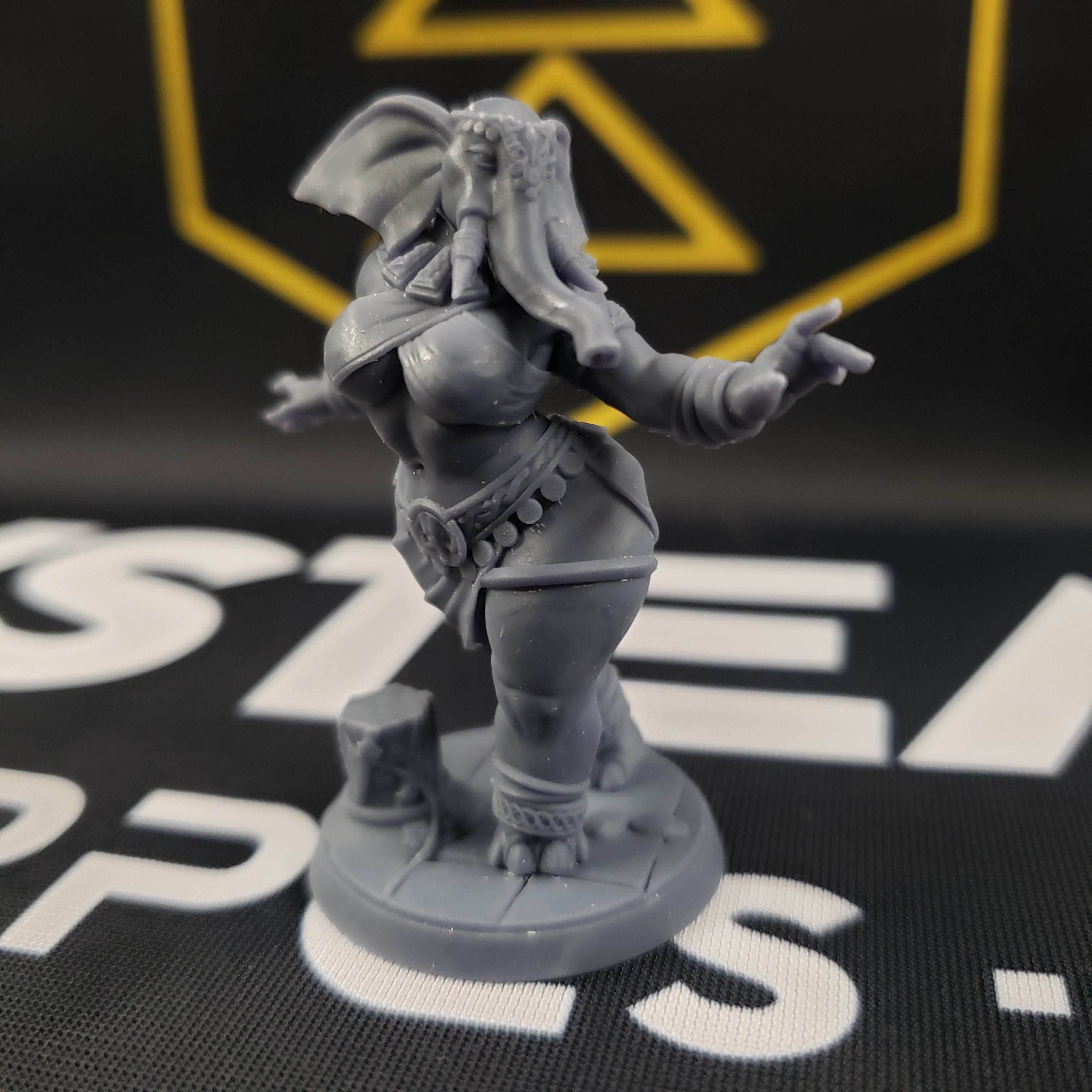 Gea the Elephorim Invoker (Female Loxodon Cleric) - With Dress
