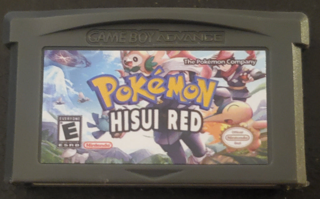 Pokemon Hisui Red GBA Custom Pokemon ROM Hack Video Game Boy Advance