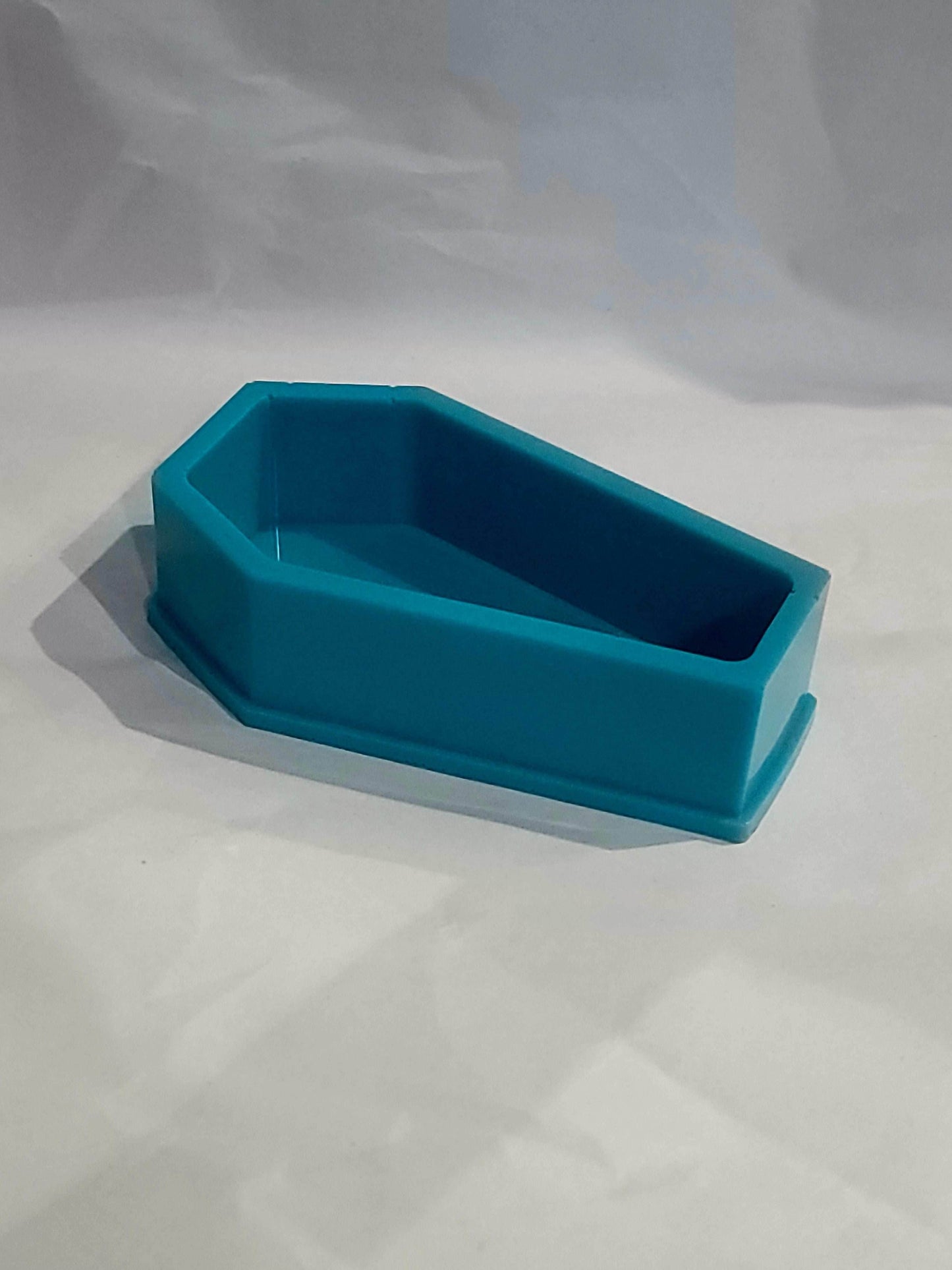 Handmade Mini Coffin Trinket Dish - Teal