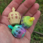 Individual Potion Bottle Faux Bone Tone Alternative Shaped Functional TTRPG Handmade Resin D20 Gaming Dice