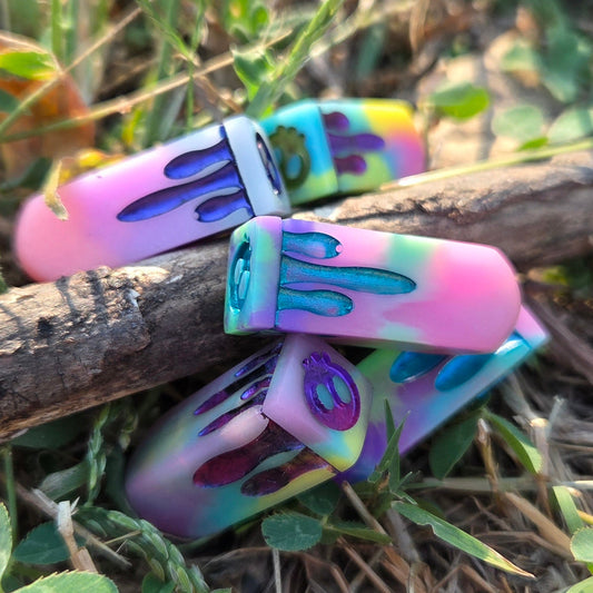 Poisoner's Vial Alternative Shaped Functional TTRPG Handmade Resin D4 Gaming Dice