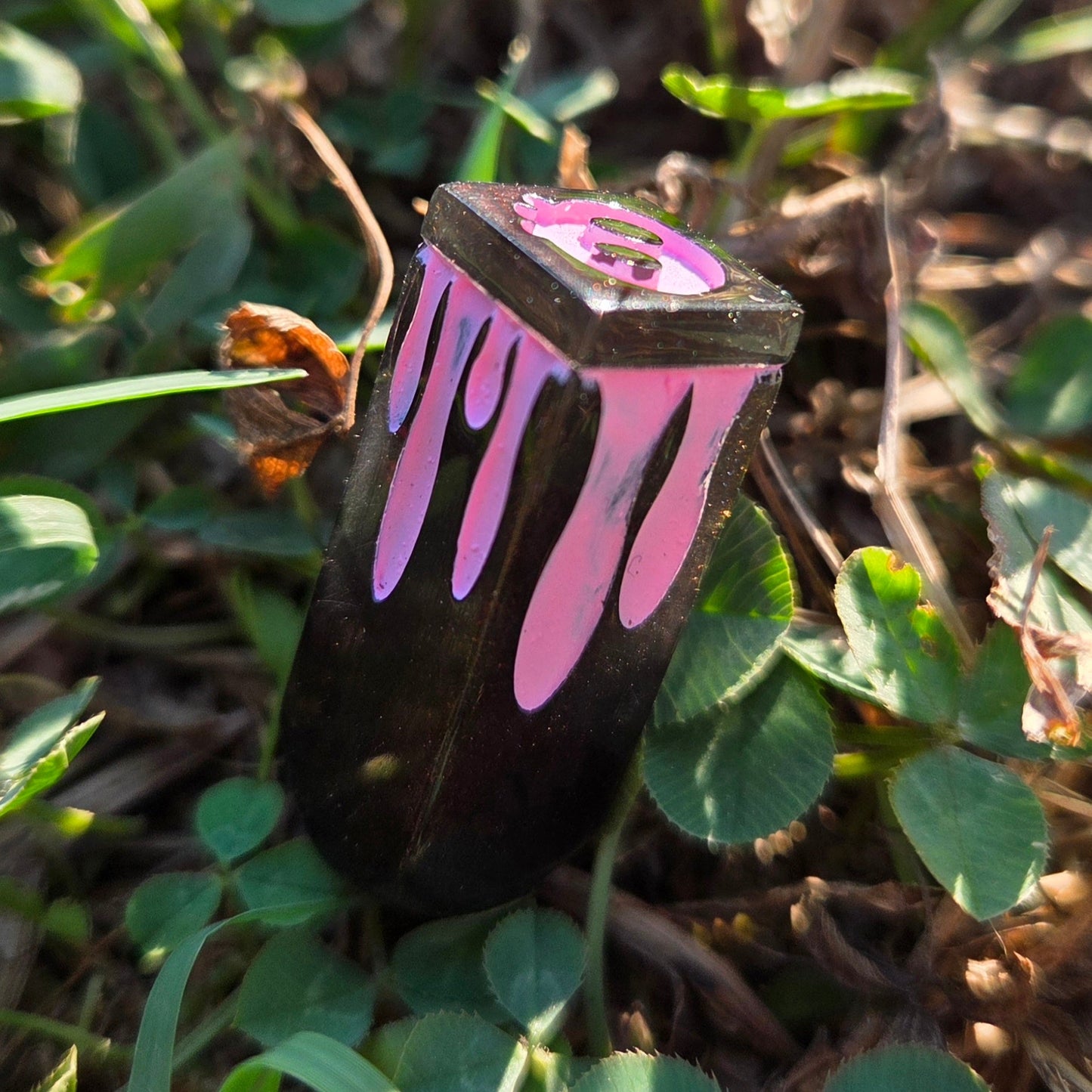 Poisoner's Vial Alternative Shaped Functional TTRPG Handmade Resin D4 Gaming Dice