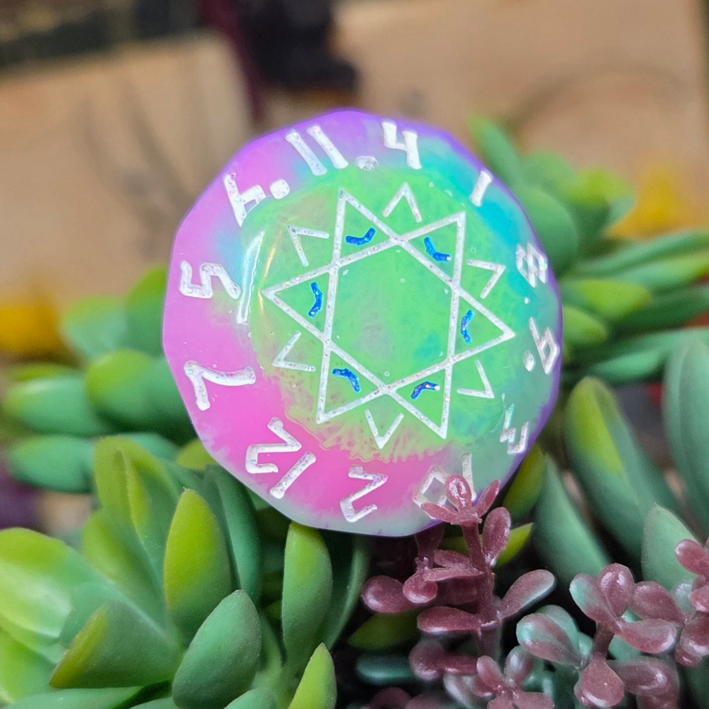 'Rainbow Diamonds' Zodiac D12 Gaming Dice