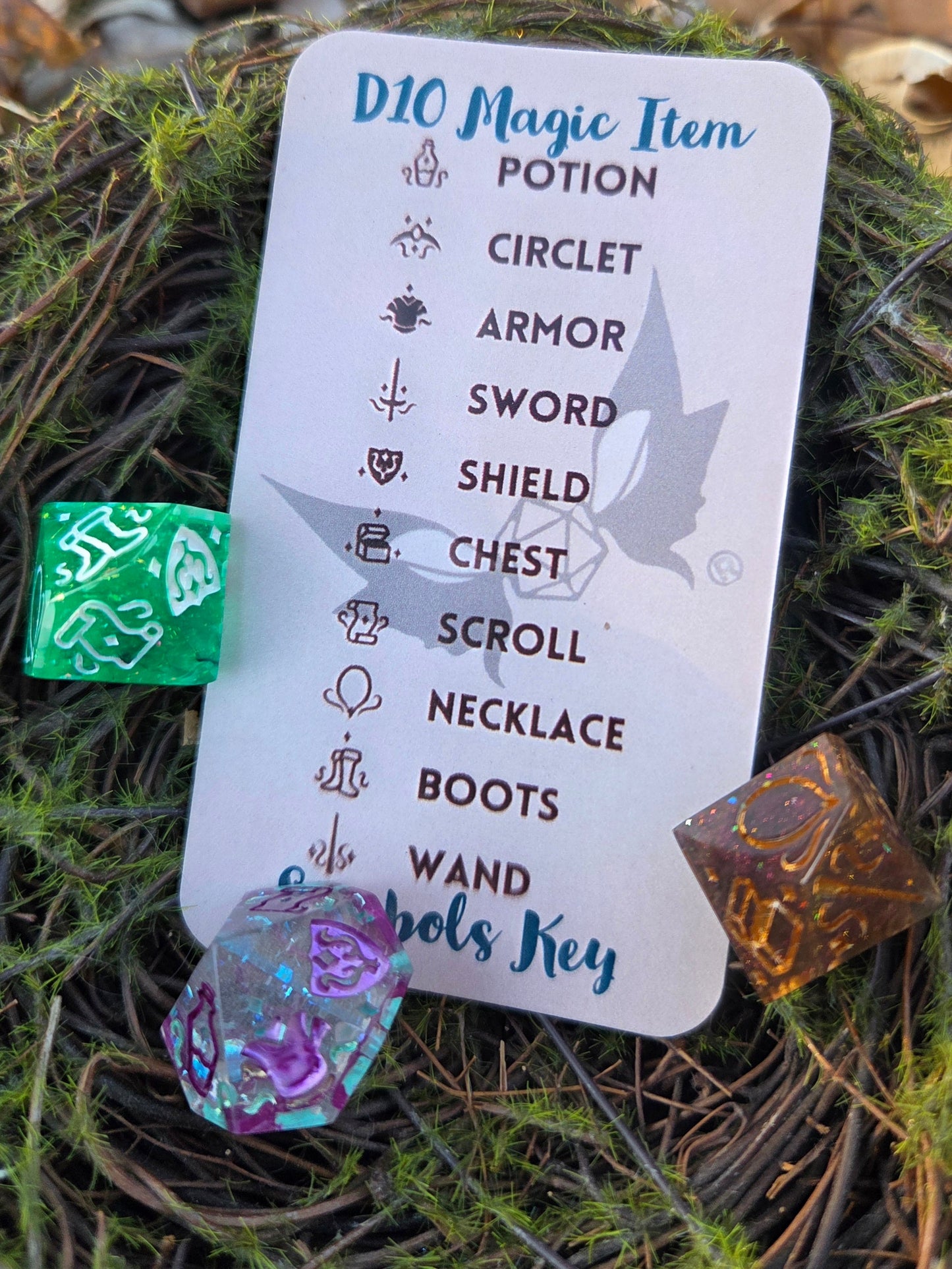 Magical Item Randomizer Handmade Resin DM D10 TTRPG Gaming Dice