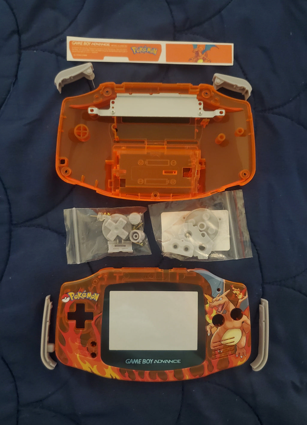 GBA Game Boy Advance Case Replacement Shell Full Housing Pokemon