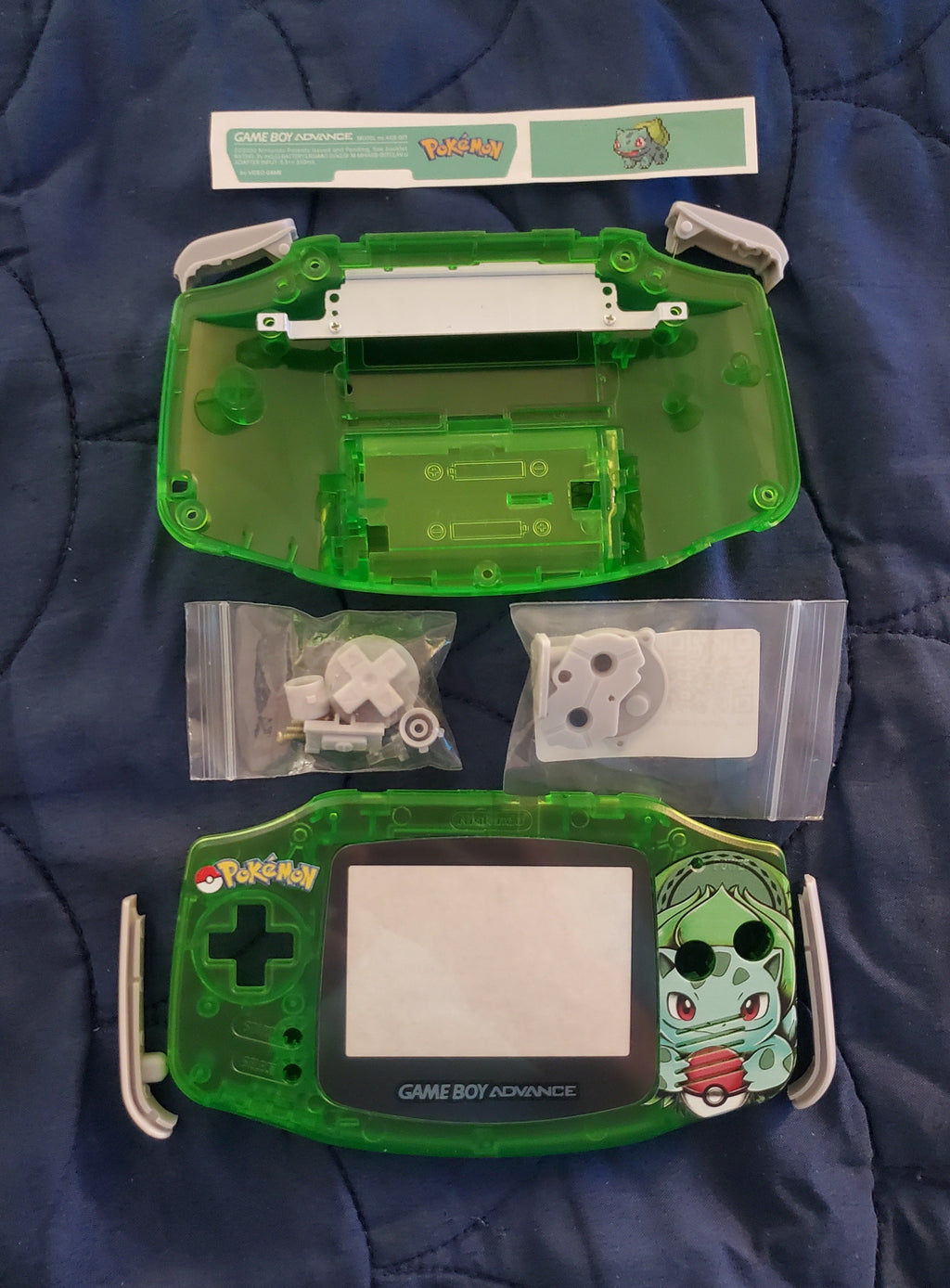 GBA Game Boy Advance Case Replacement Shell Full Housing Pokemon