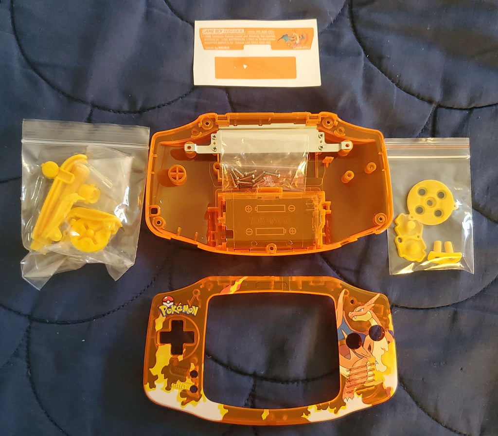 GBA Game Boy Advance Case Replacement Shell Full Housing Pokemon
