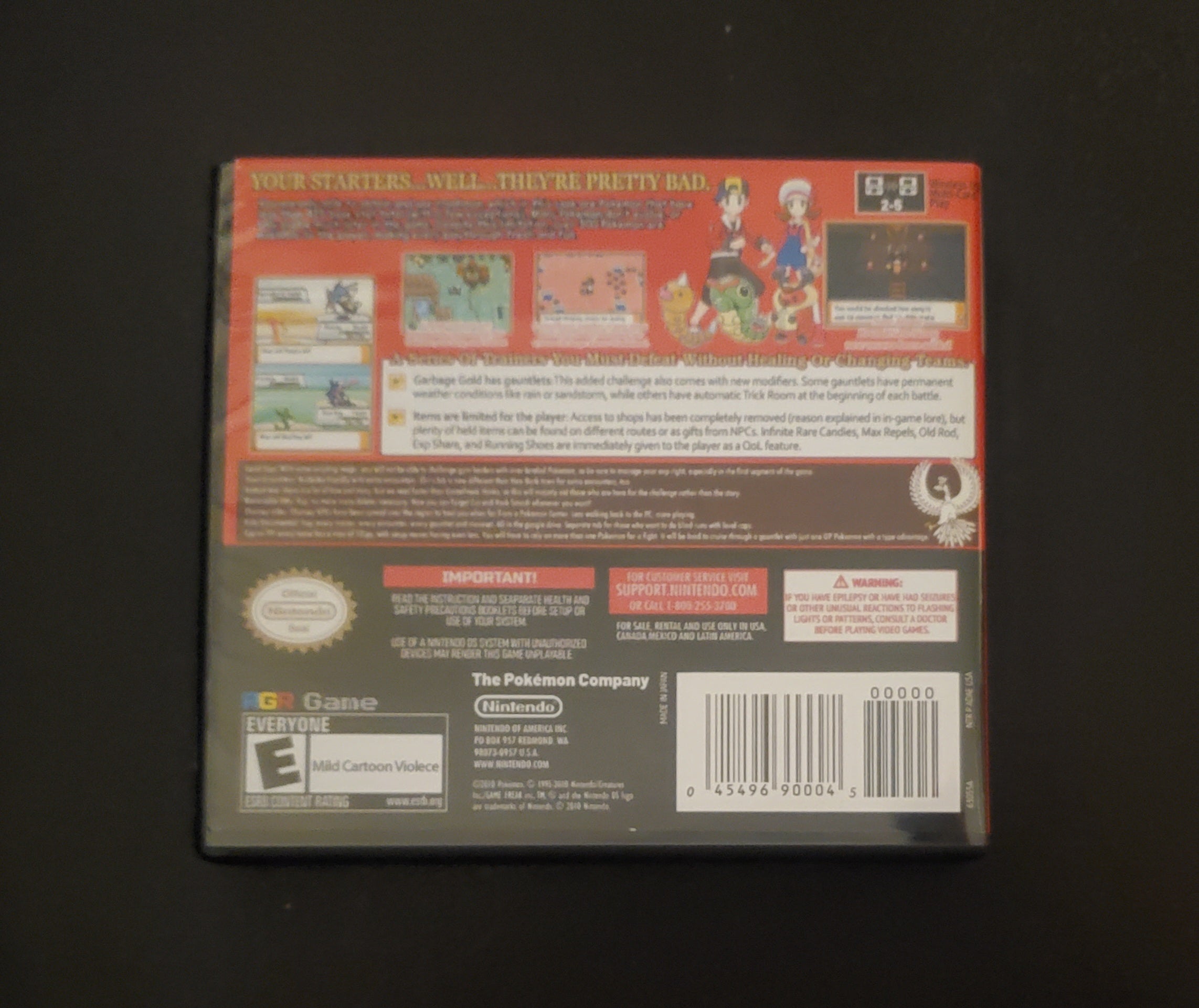 Pokemon GarbageGold Nintendo DS Custom ROM Hack Video Game Cartridge