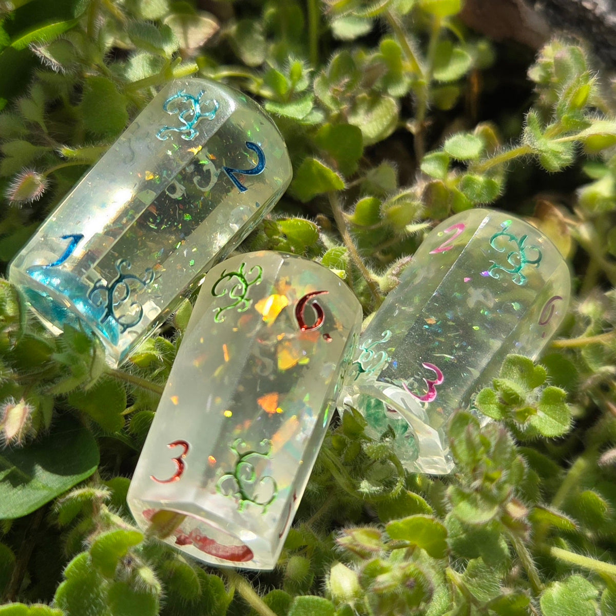 'Little Dice of Horrors' Handmade Resin Unique Alternative Shaped TTRPG D6 Gaming Dice with Hidden Surprise