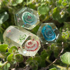 'Little Dice of Horrors' Handmade Resin Unique Alternative Shaped TTRPG D6 Gaming Dice with Hidden Surprise