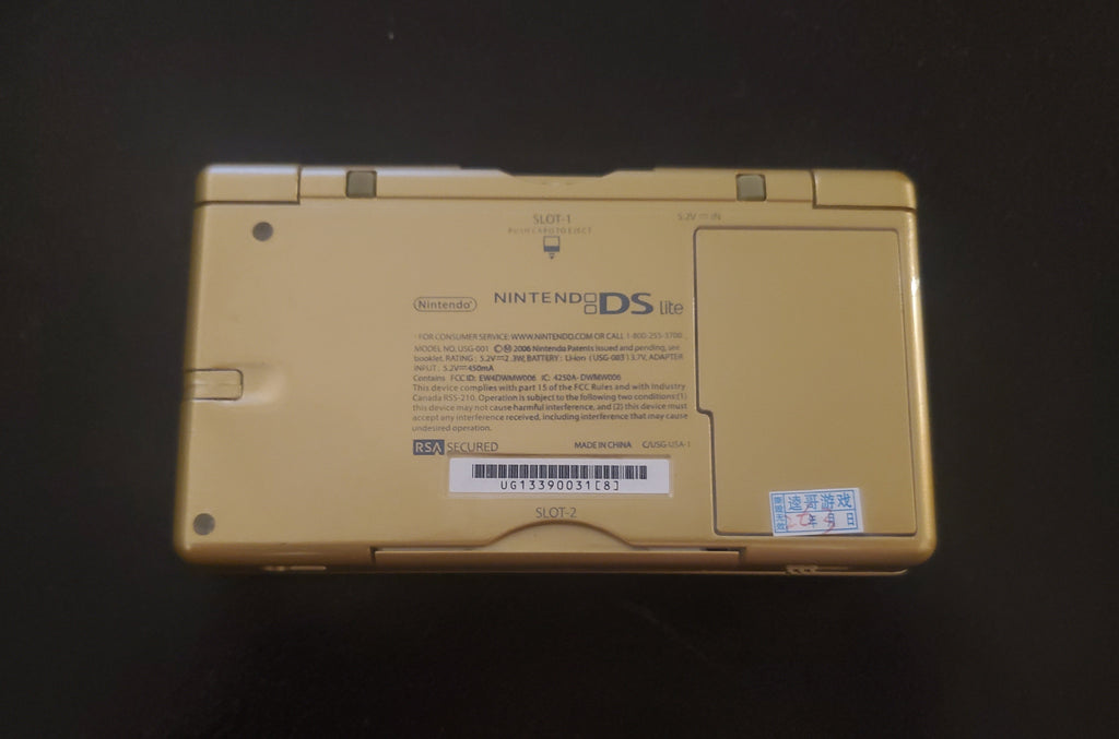 Nintendo DS Lite Console Zelda TriForce Gold NDS, DSL, DSi, and GBA