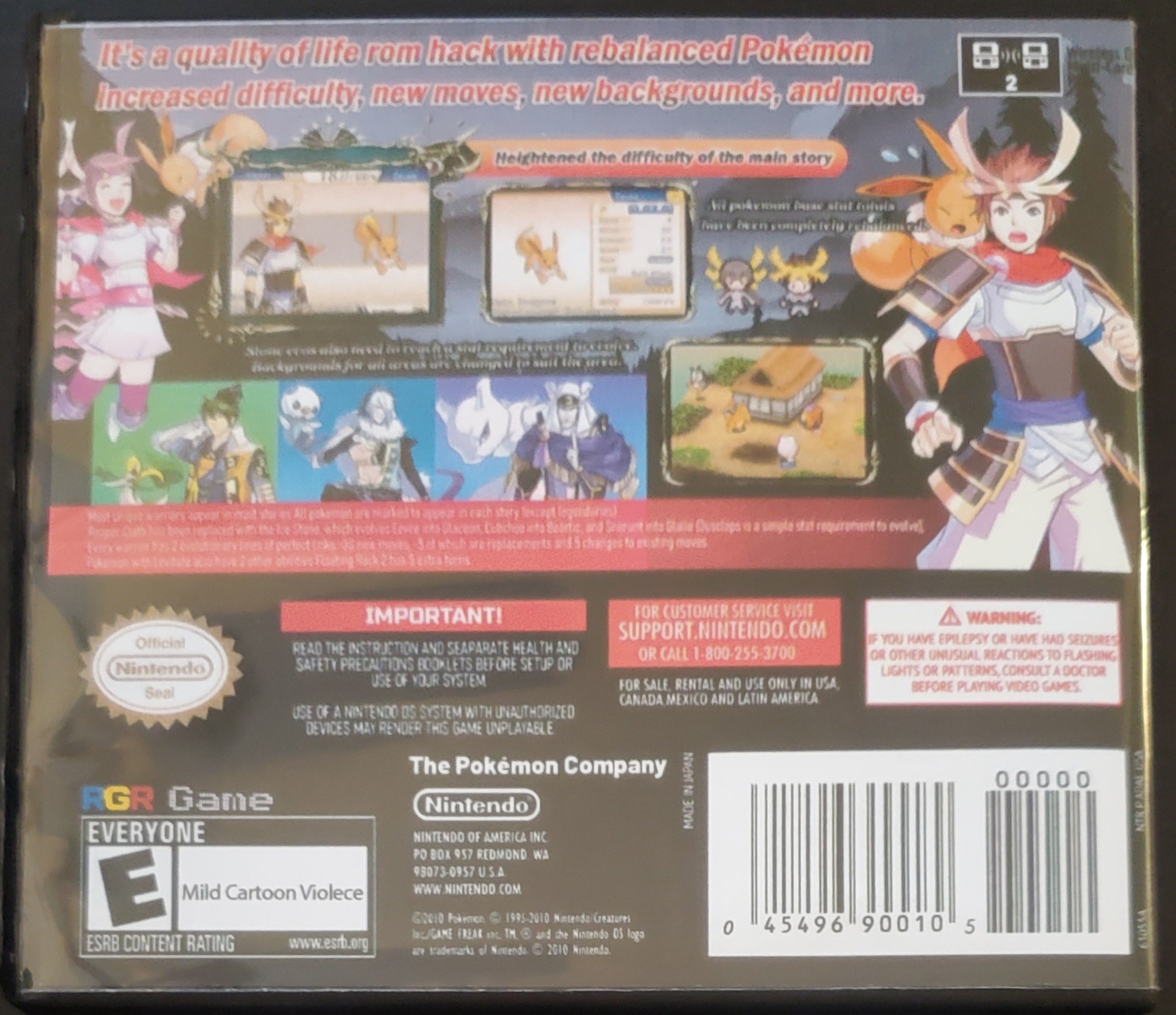 Pokemon Conquest Twin Dragons Nintendo DS Custom ROM Hack Video Game