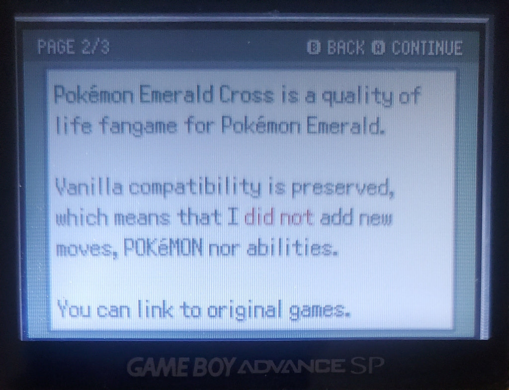 Pokemon Emerald Cross GBA Pokemon ROM Hack Video Game Boy Advance