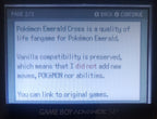 Pokemon Emerald Cross GBA Pokemon ROM Hack Video Game Boy Advance