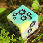 'Grinding Gears' Individual Oversized Handmade Resin Steampunk Gears TTRPG Polyhedral 20mm Gaming Dice
