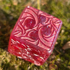 'Making Waves' Handpainted Handmade Colorshifting Resin Pipped Oversized D6 Polyhedral Gaming Dice
