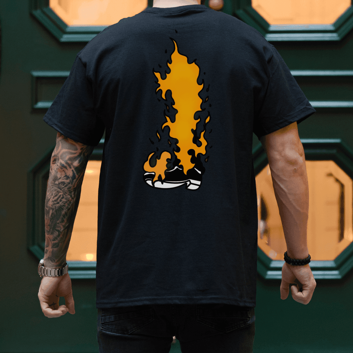 Black Leg Sanji Embroidered Comfort Colors® Anime Tee - Black / S