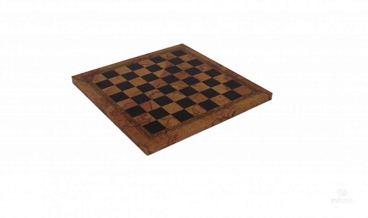 Chess Board - Faux Leather - Old Map Design - 