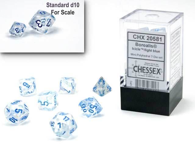 Borealis® Mini-Polyhedral Icicle™/light blue Luminary™ 7-Die Set (Mini Poly Release 1) - 