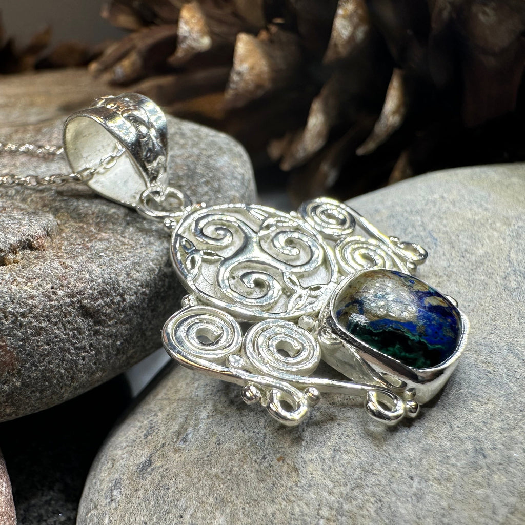 Lyria Celtic Triple Spiral Necklace