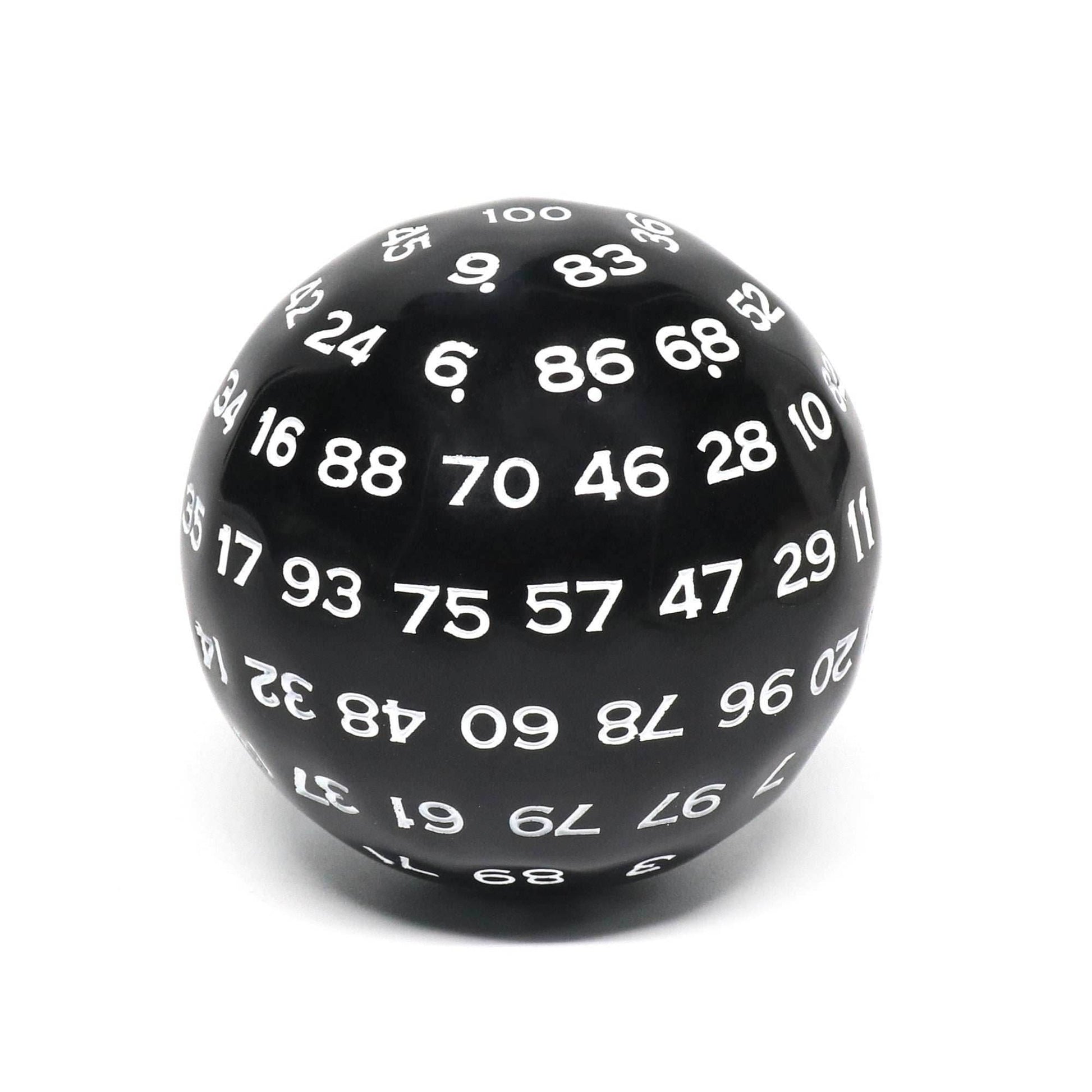 D100-Black Opaque w/white Numbers - 