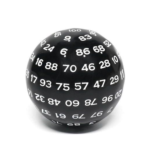D100-Black Opaque w/white Numbers - 