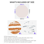 Jupiter Wall Mural Stencil Set