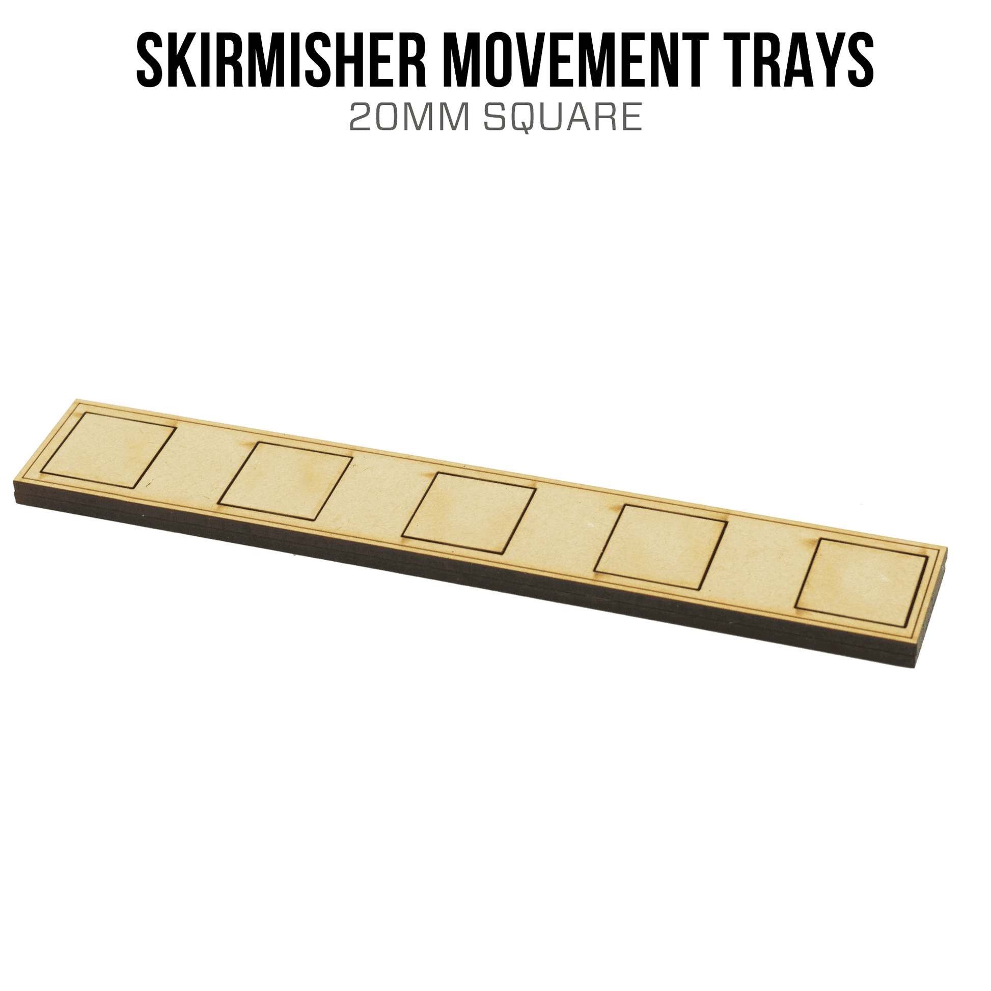 Skirmisher Movement Trays - 25mm Square / Blank