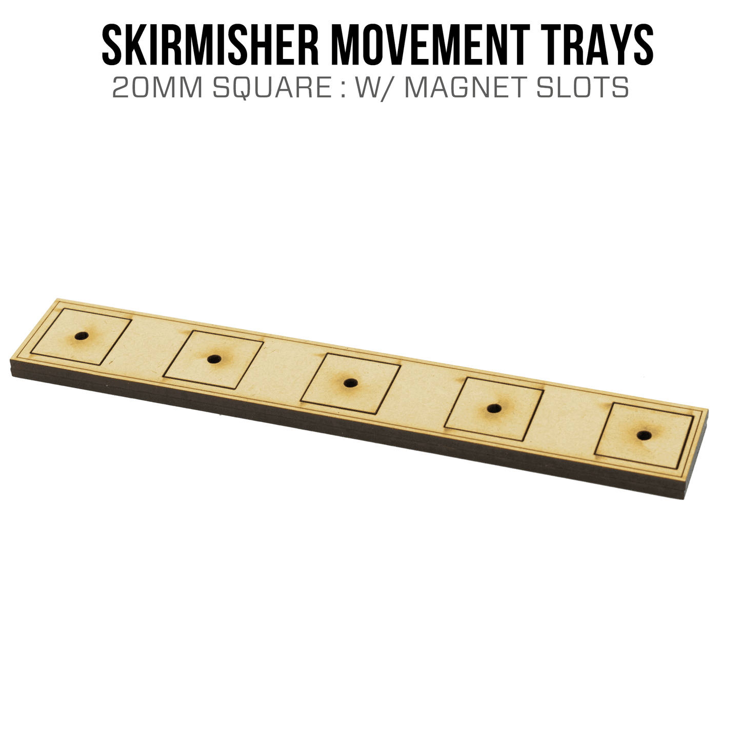Skirmisher Movement Trays - 25mm Square / Blank