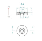 10pcs 20mm x 5mm (Approximately 3/4" x 3/16") Countersunk Ring Magnets
