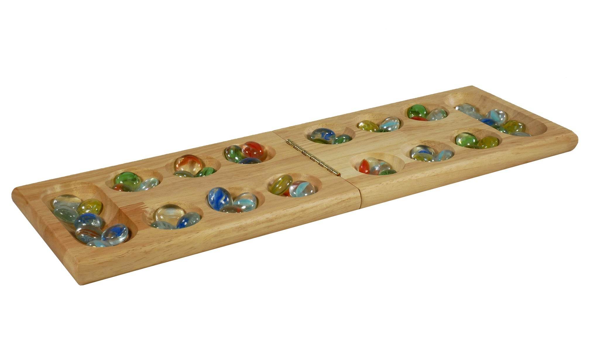 Mancala - Folding Wood Mancala in Tin Case - 