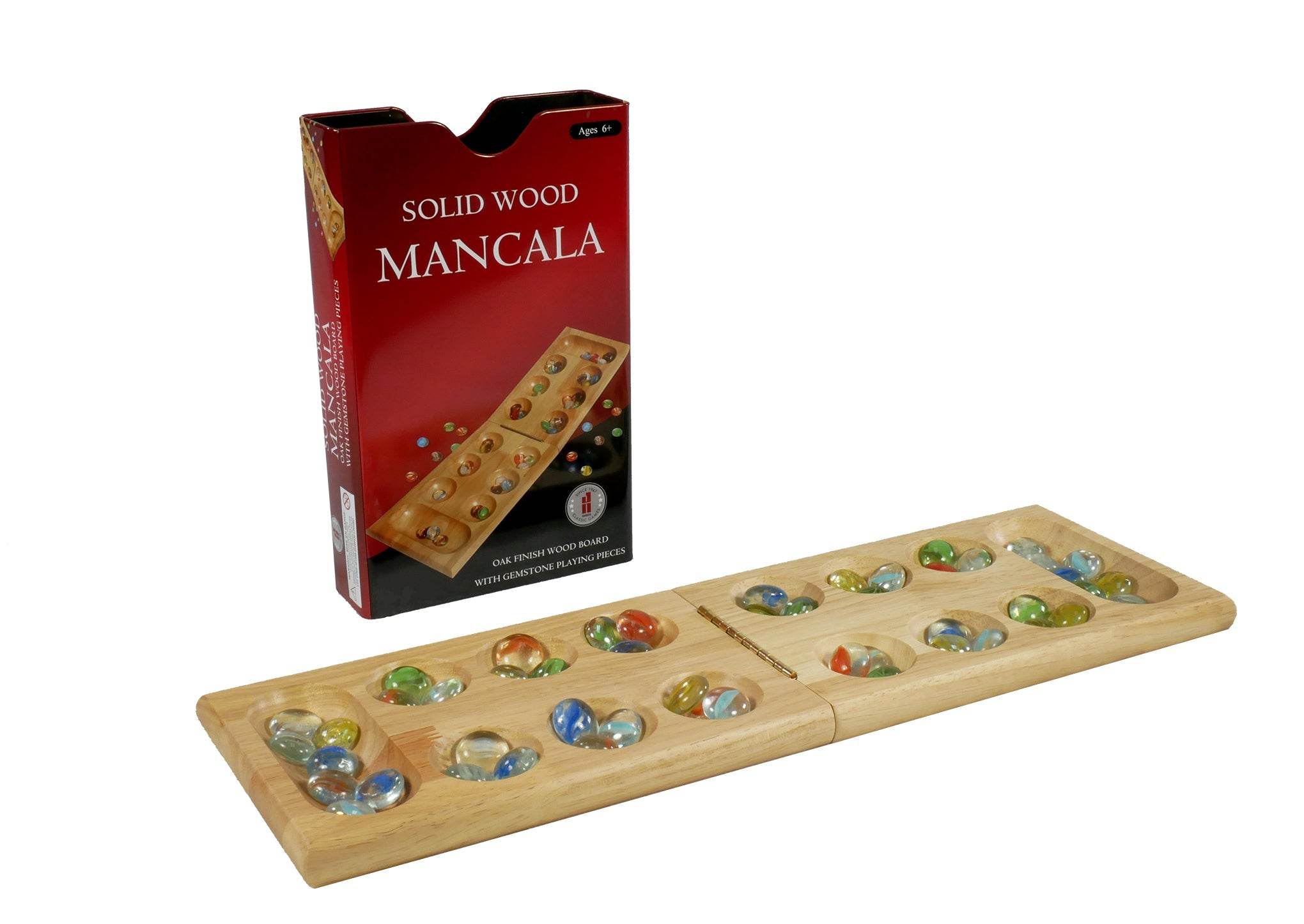Mancala - Folding Wood Mancala in Tin Case - 