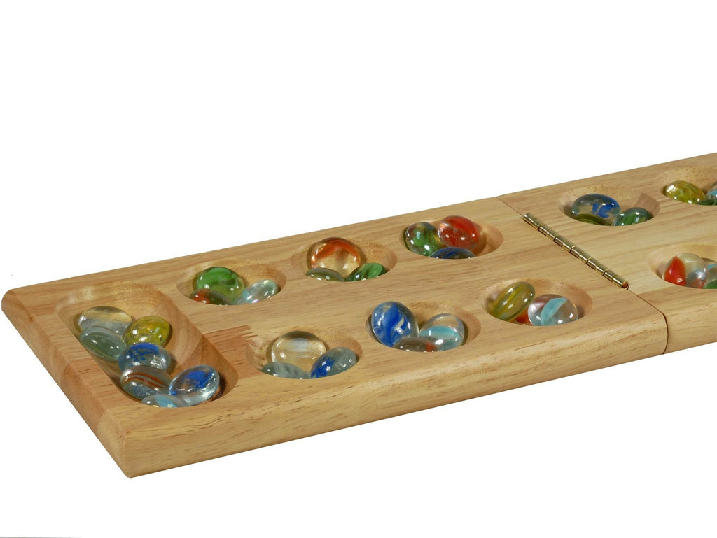 Mancala - Folding Wood Mancala in Tin Case - 