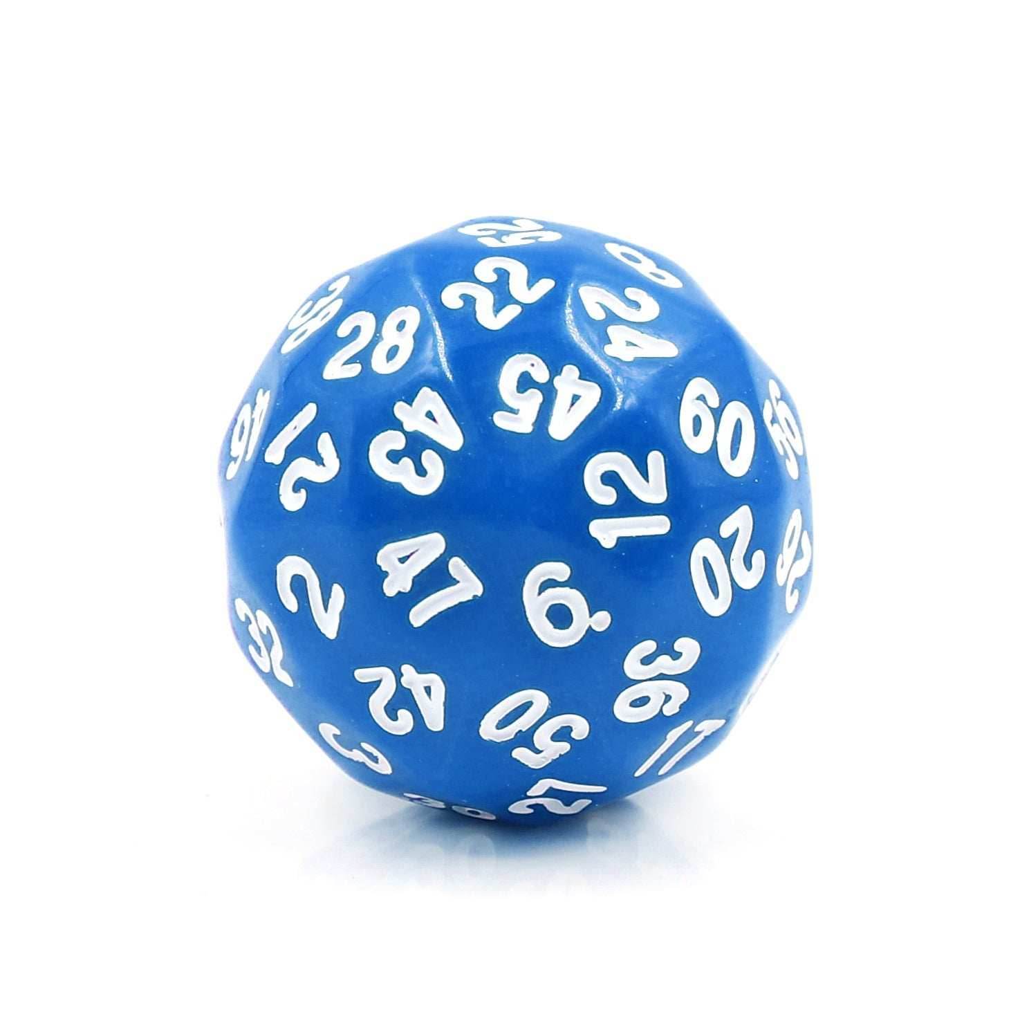 D60-Blue Opaque w/White Numbers RPG DND Dice - 