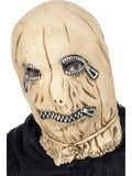 Men's Skin Color Zip Face Overhead Costume Adult Latex Mask with Mock Zippers