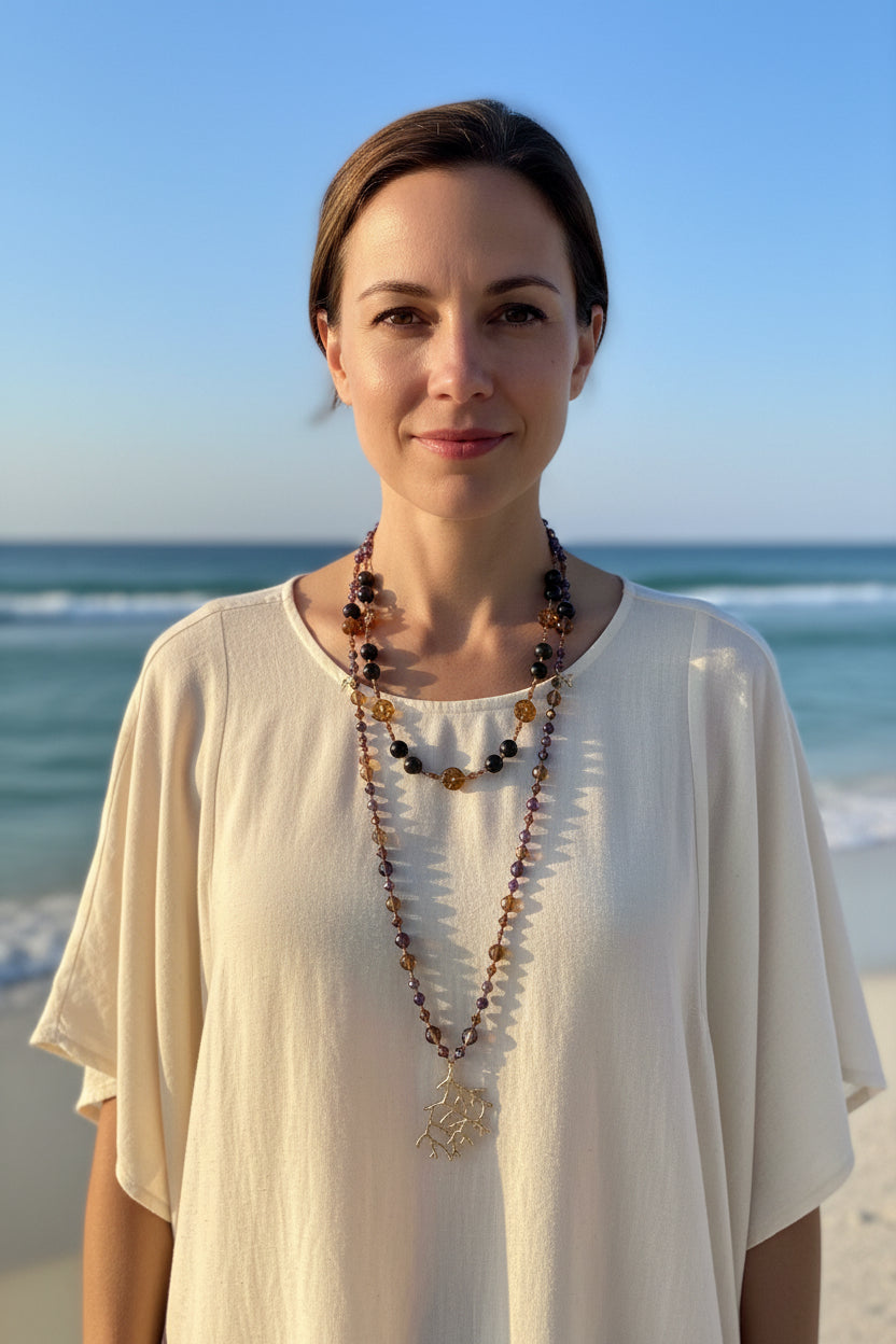 Amethyst Larksong Long Necklace