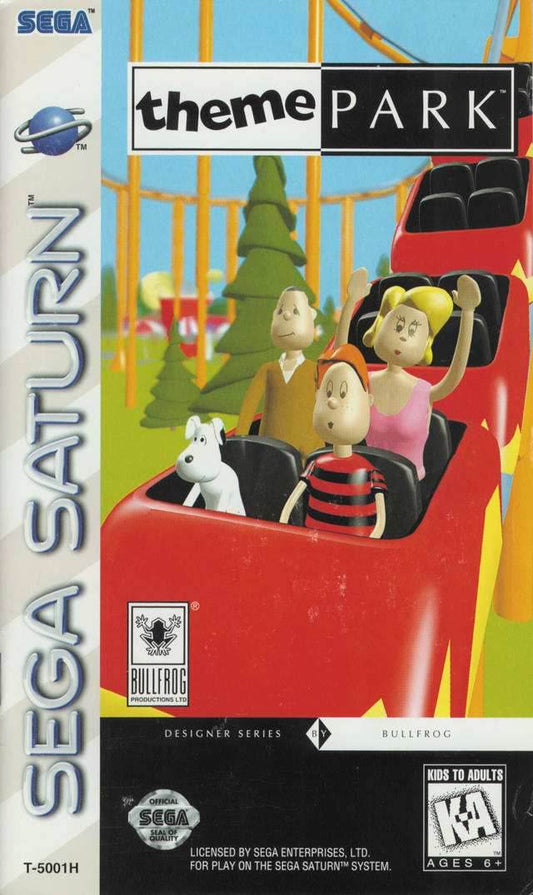 Theme Park (Sega Saturn) - Game Manual Only