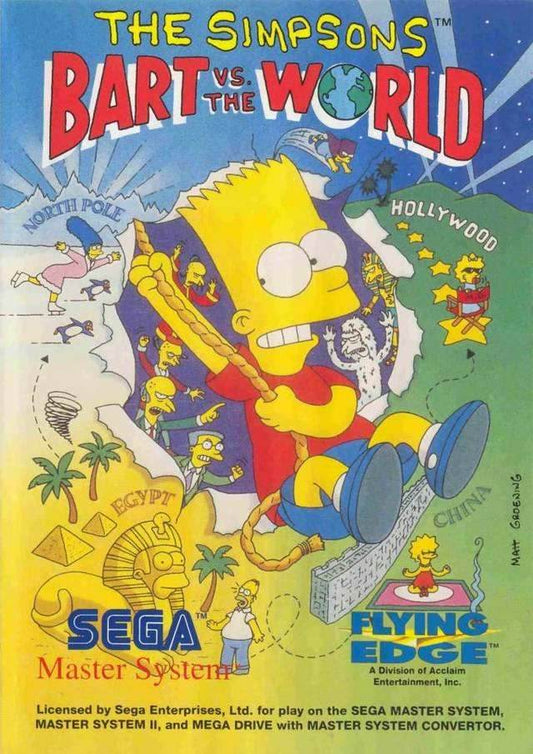 The Simpsons: Bart vs the World (Sega Master System) - Game Manual Only