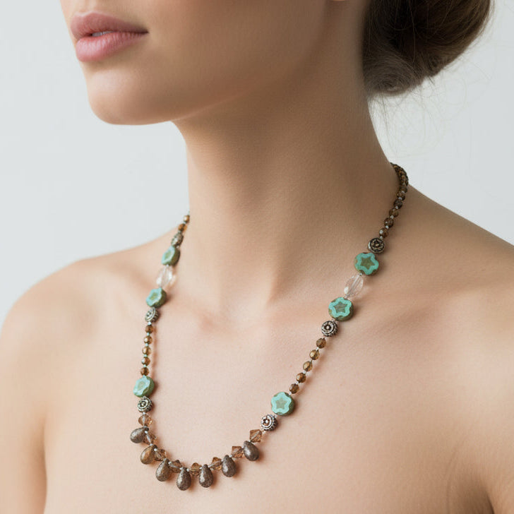 Lotus Dawn Crystal Necklace